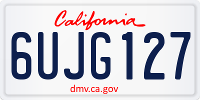 CA license plate 6UJG127