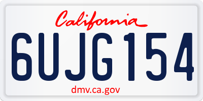 CA license plate 6UJG154