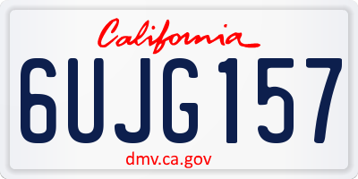 CA license plate 6UJG157