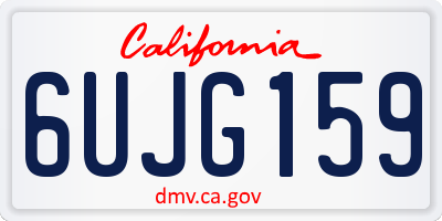 CA license plate 6UJG159