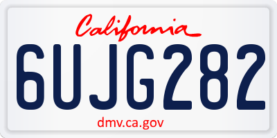 CA license plate 6UJG282