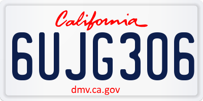 CA license plate 6UJG306