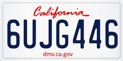 CA license plate 6UJG446