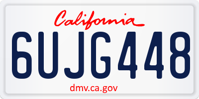CA license plate 6UJG448