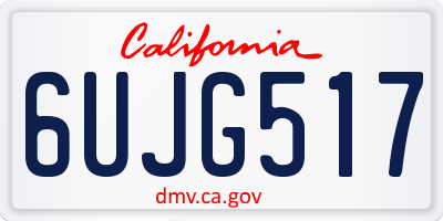 CA license plate 6UJG517