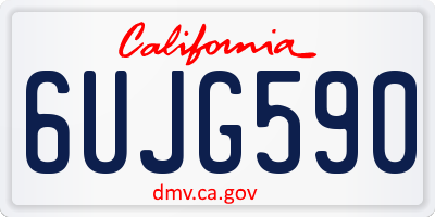 CA license plate 6UJG590