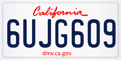 CA license plate 6UJG609