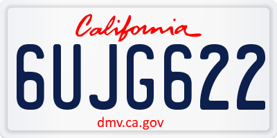 CA license plate 6UJG622