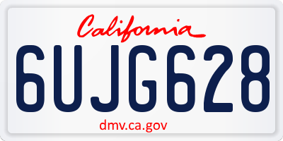 CA license plate 6UJG628