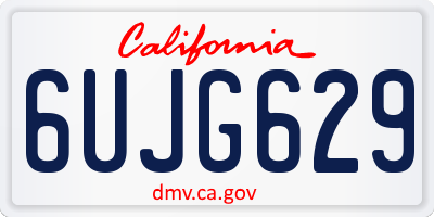 CA license plate 6UJG629