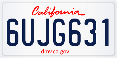 CA license plate 6UJG631
