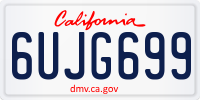 CA license plate 6UJG699