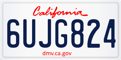 CA license plate 6UJG824