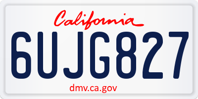 CA license plate 6UJG827