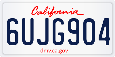 CA license plate 6UJG904