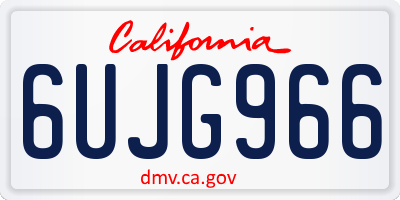 CA license plate 6UJG966