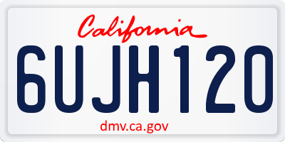 CA license plate 6UJH120