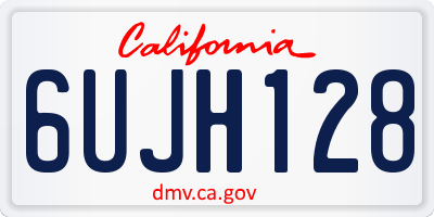 CA license plate 6UJH128