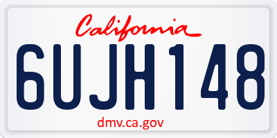 CA license plate 6UJH148