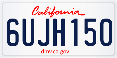 CA license plate 6UJH150