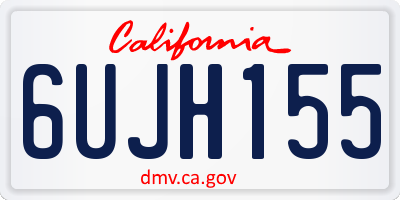 CA license plate 6UJH155