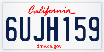 CA license plate 6UJH159