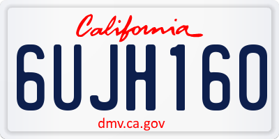 CA license plate 6UJH160