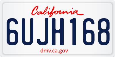 CA license plate 6UJH168