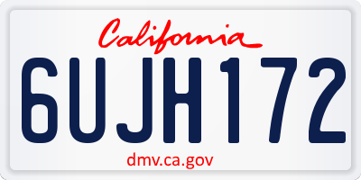 CA license plate 6UJH172