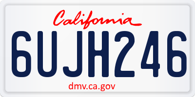 CA license plate 6UJH246