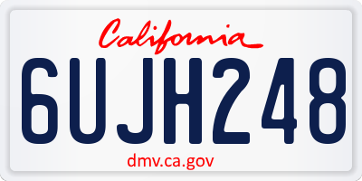 CA license plate 6UJH248