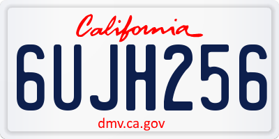 CA license plate 6UJH256