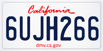 CA license plate 6UJH266
