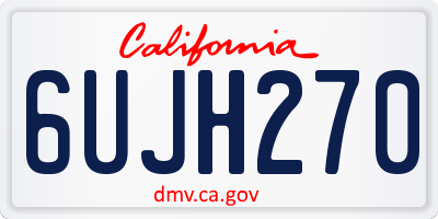 CA license plate 6UJH270