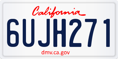 CA license plate 6UJH271