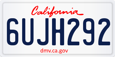 CA license plate 6UJH292