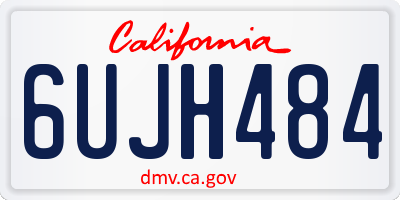 CA license plate 6UJH484