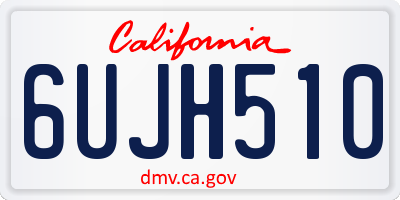 CA license plate 6UJH510