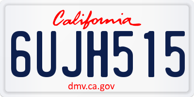 CA license plate 6UJH515