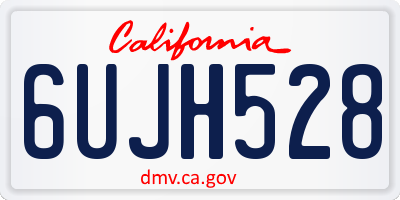 CA license plate 6UJH528