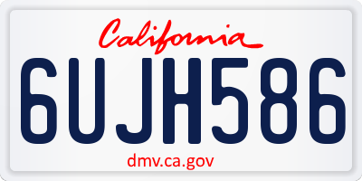 CA license plate 6UJH586