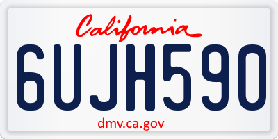CA license plate 6UJH590