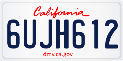 CA license plate 6UJH612