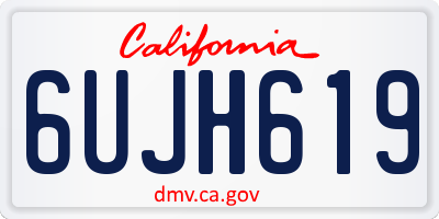 CA license plate 6UJH619