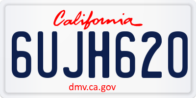 CA license plate 6UJH620