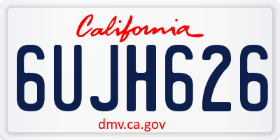 CA license plate 6UJH626