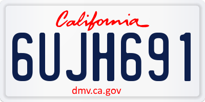 CA license plate 6UJH691