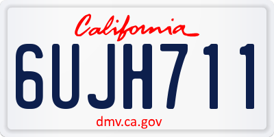 CA license plate 6UJH711