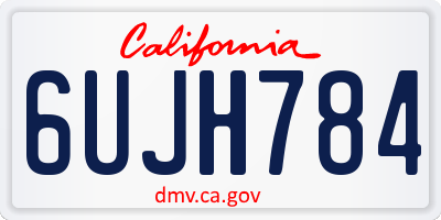 CA license plate 6UJH784