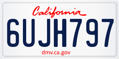 CA license plate 6UJH797